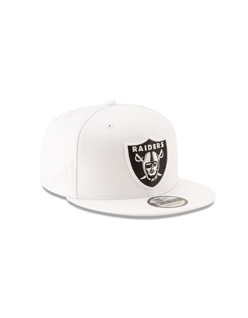 New Era Raiders Basic Snapback- White/Black