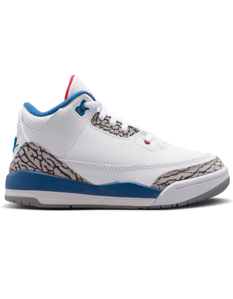 Jordan K Jordan 3 Retro Bp- White/Varsity Red True Blue Ce