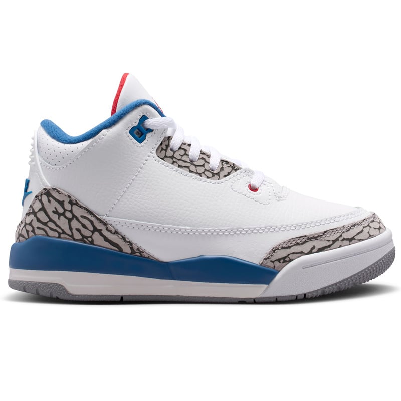 Jordan K Jordan 3 Retro Bp- White/Varsity Red True Blue Ce