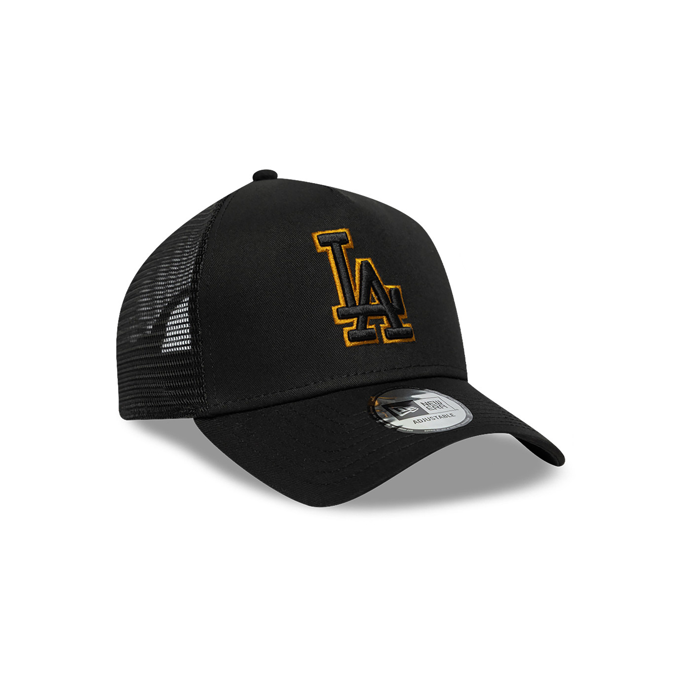 New Era Los Angeles Dodgers 9FORTY Outline EF Trucker Cap- Black