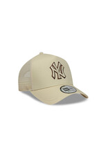 New Era New York Yankees A-Frame Trucker Cap- Beige