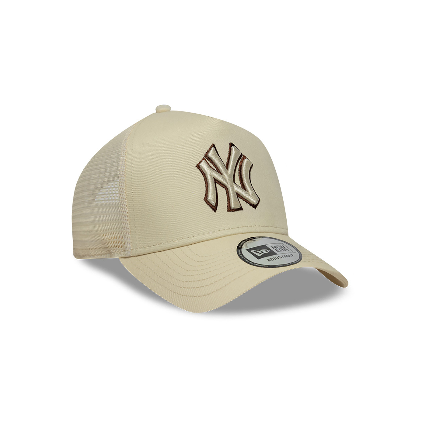 New Era New York Yankees A-Frame Trucker Cap- Beige