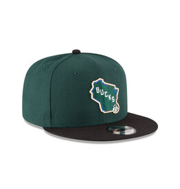 New Era New Era 2025-26 City Edition 9Fifty The East Milwaukee Bucks- Green/Beige