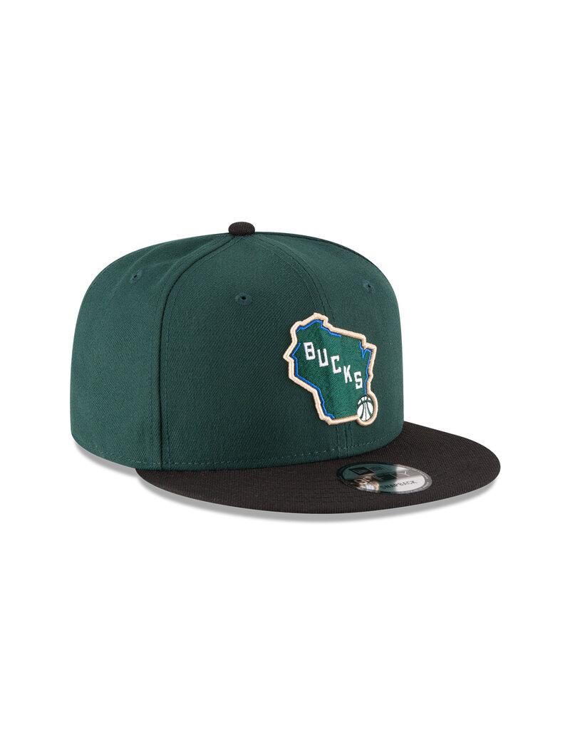 New Era New Era 2025-26 City Edition 9Fifty The East Milwaukee Bucks- Green/Beige