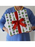 Jordans Christmas Topiary Trees Gift Wrap Sheets