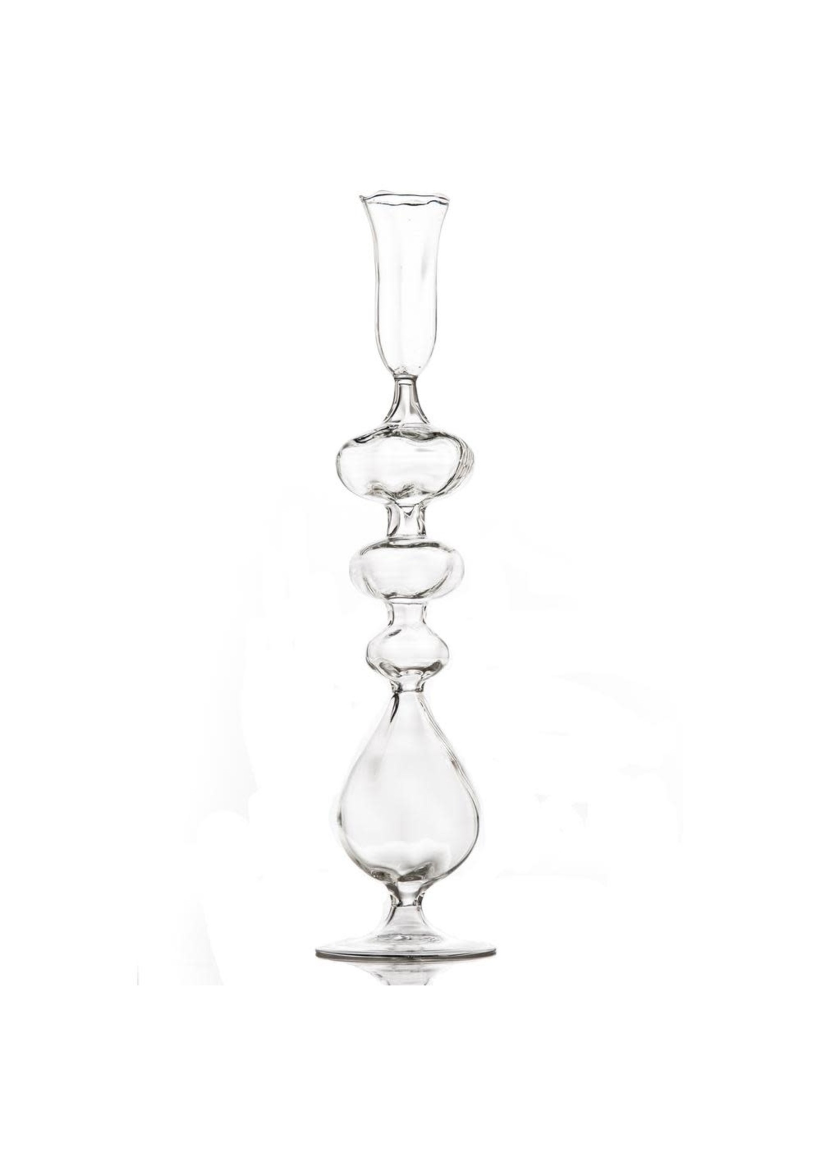 Jordans Glass Candlestick,  Ball Base