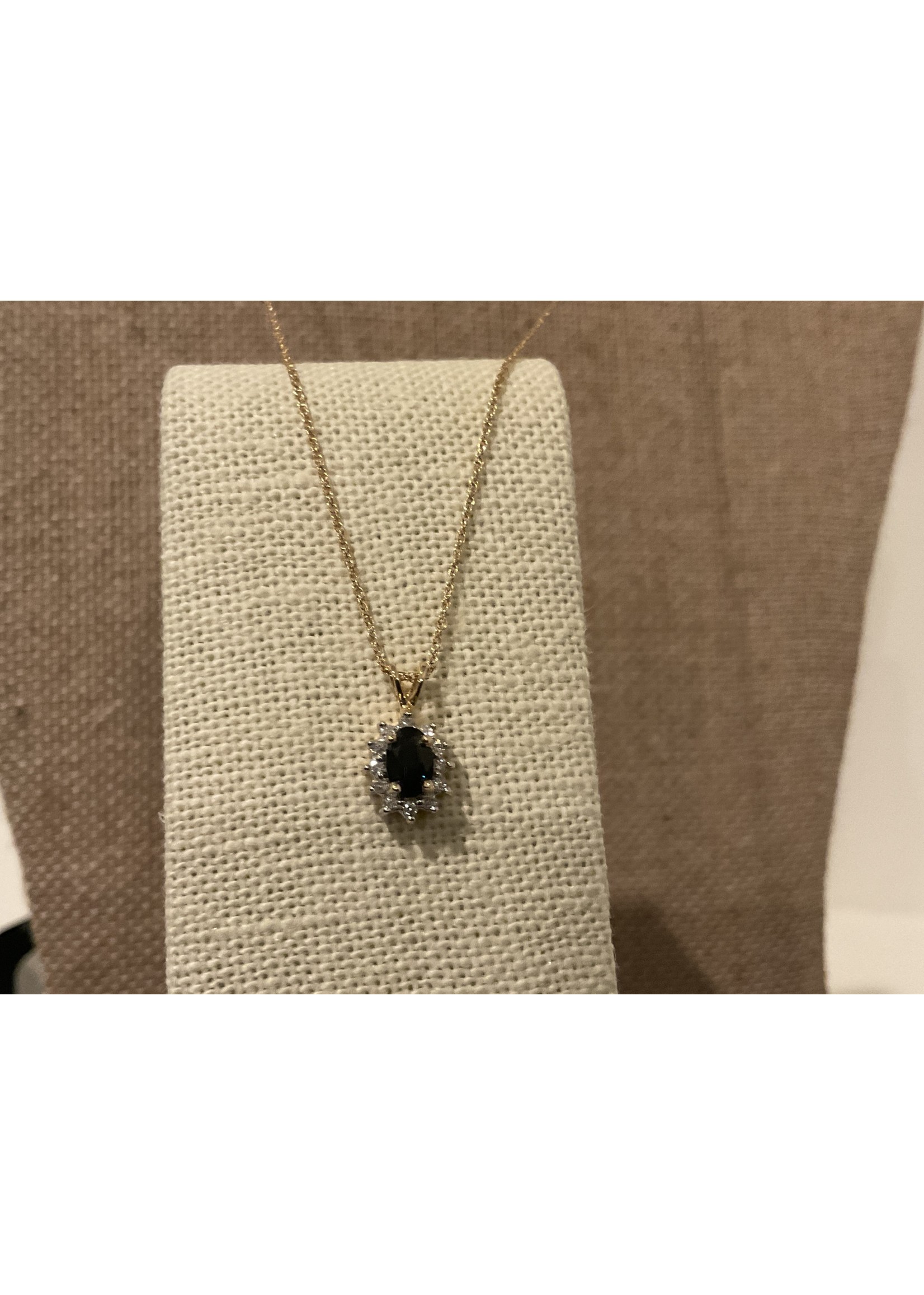 Jordans Sapphire & Diamond Pendant Necklace
