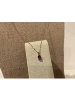 Jordans Amethyst & Diamond Pendant Necklace