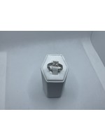 Jordans Bridal Set -  Princess Cut Halo 3/8 ct - band .10 ct Sz 6.75 14kwg