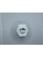 Jordans Cushion Cut Blue Topaz with Diamond