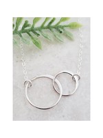 Jordans Double Circle Dainty Necklace Sterling 18in