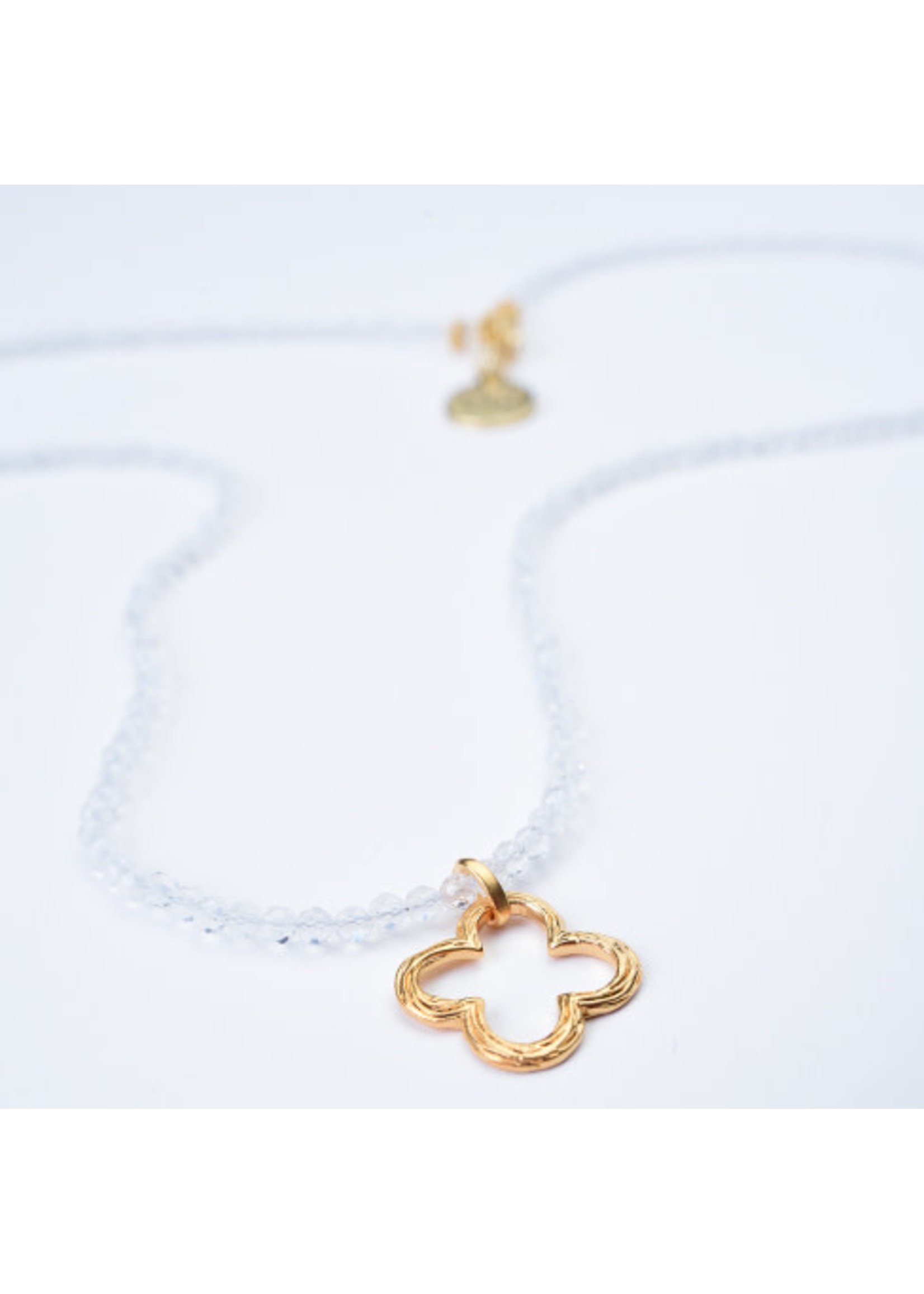 Wendy Perry Designs Lucky Bamboo Clover Necklace