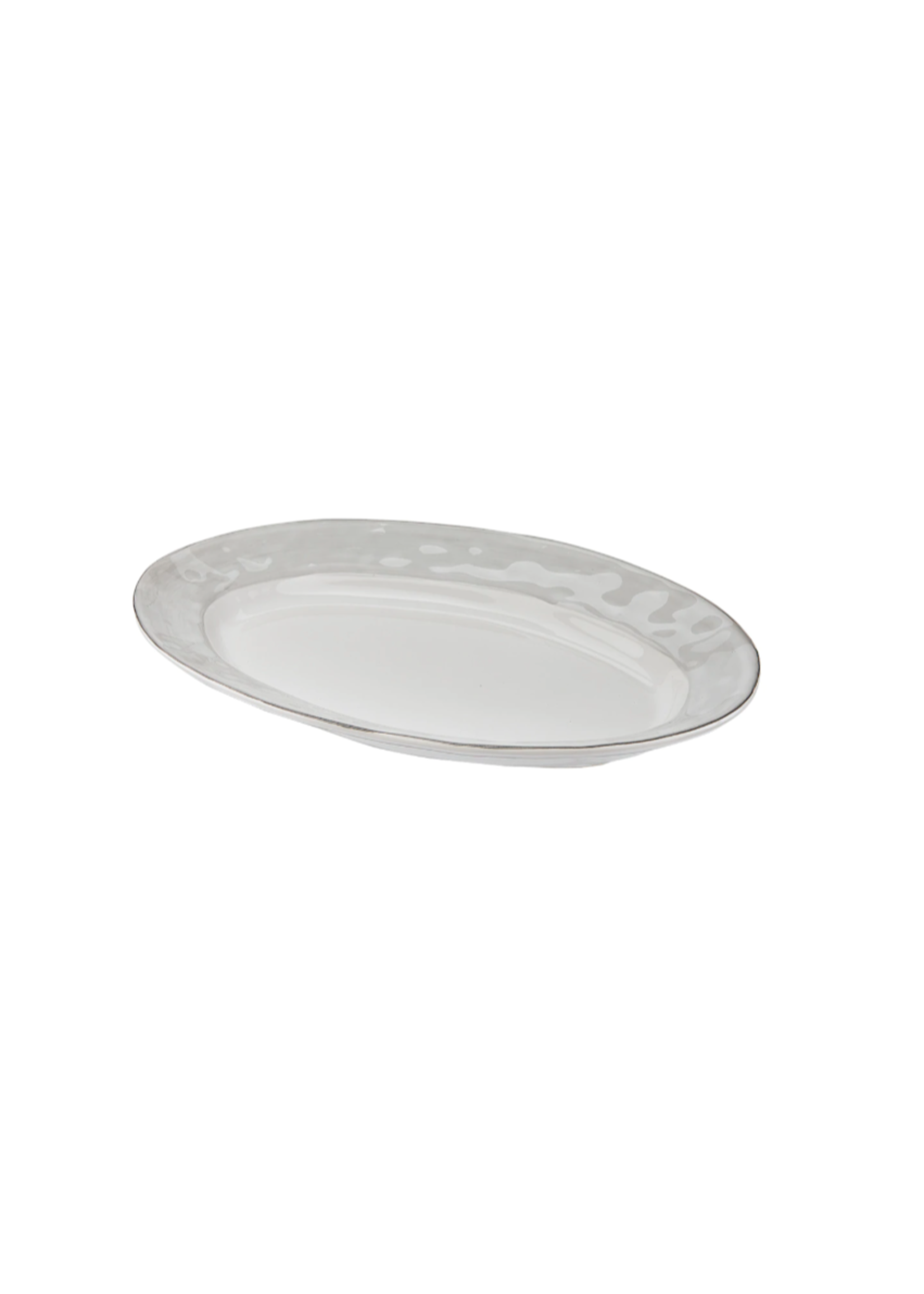 Skyros Designs Azores Greige Shimmer Small Oval Platter