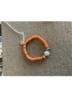 Wendy Perry Designs Orange Playa Pearl Bracelet