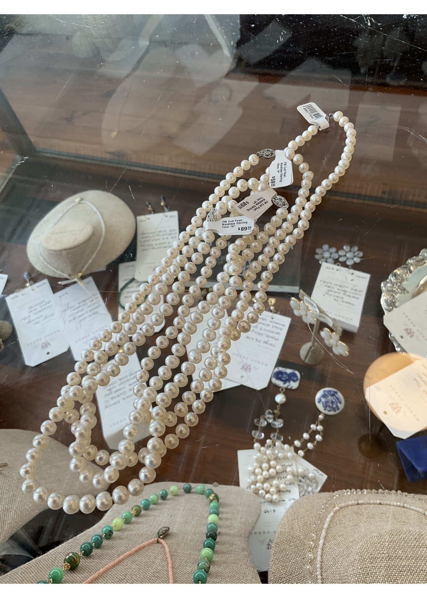 Jordans FW Cult Pearl Necklace Sterling