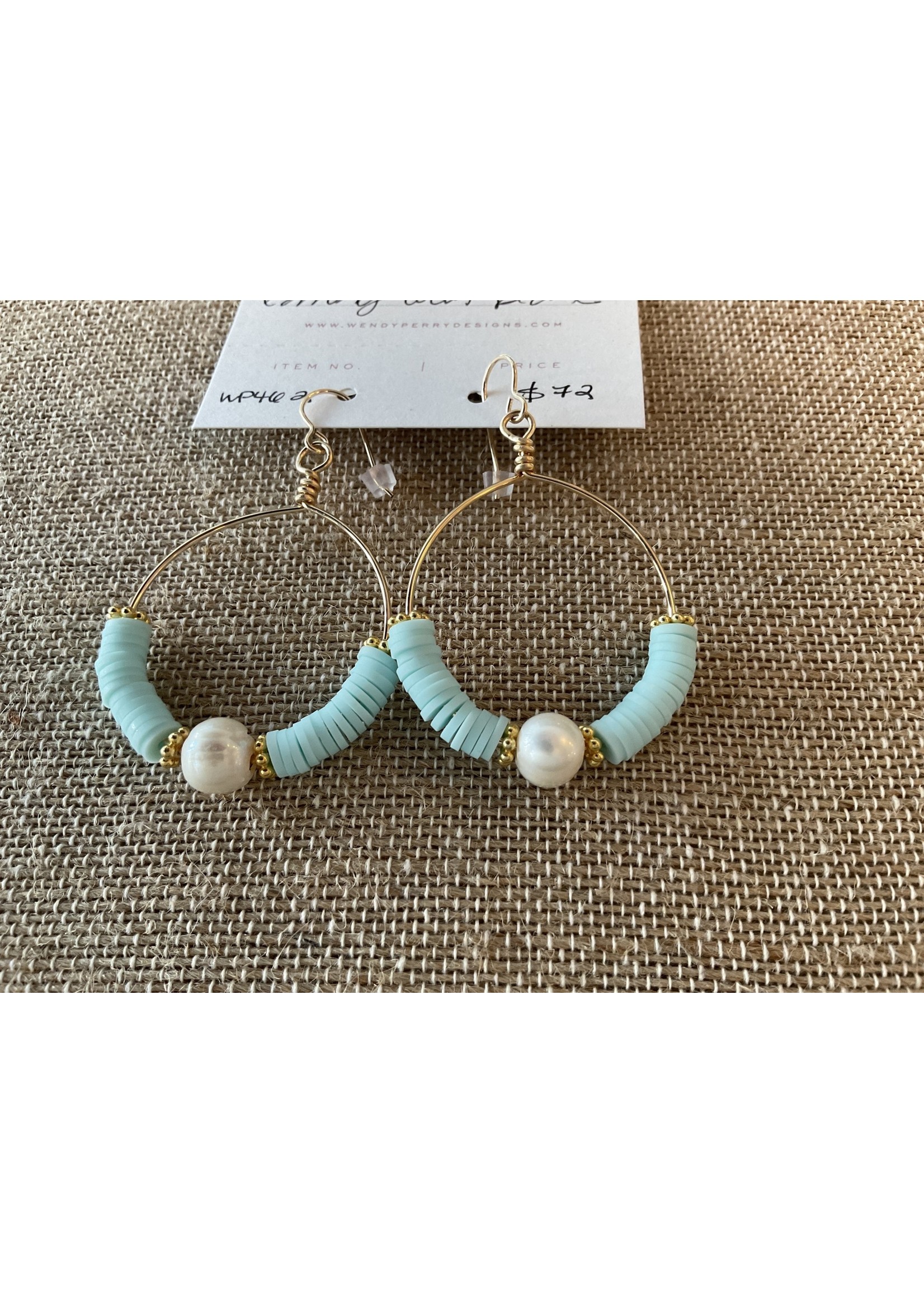 Wendy Perry Designs Mint Pearl Playa Earring