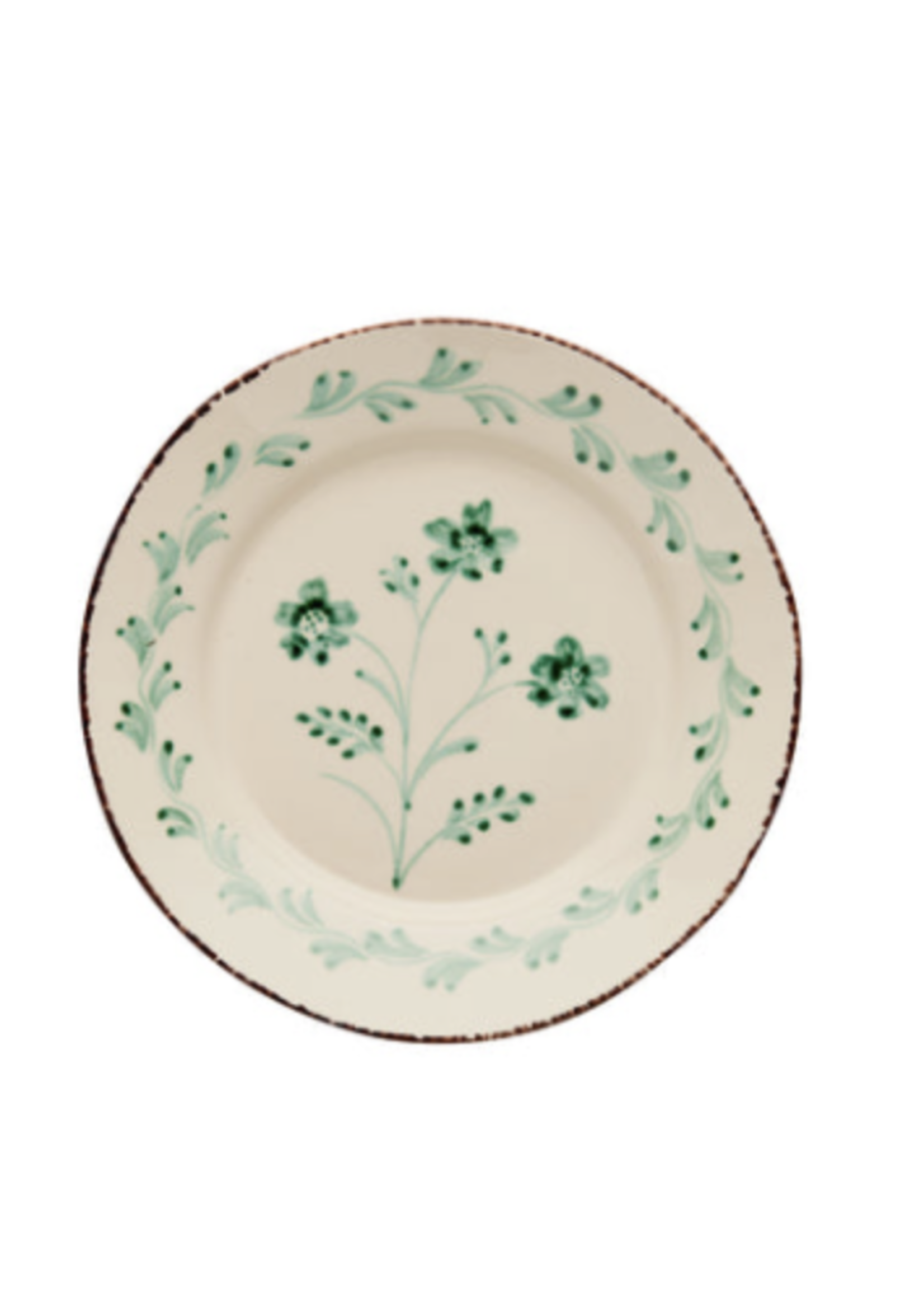 Jordans Green Floral Dinner Plate