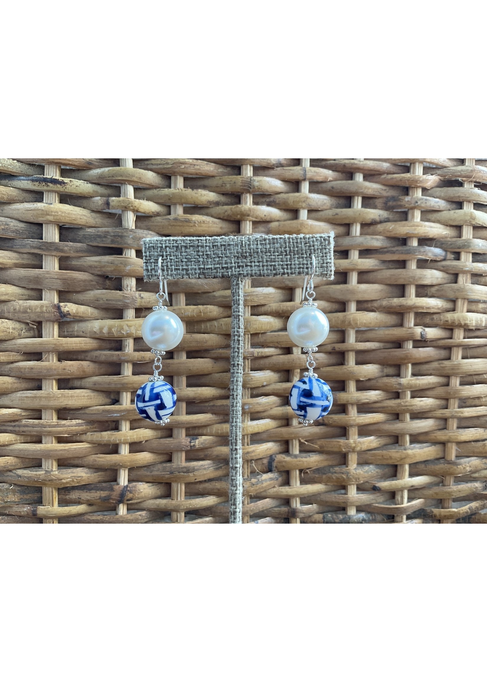 Wendy Perry Designs Sterling Chinoiserie Bauble Earring