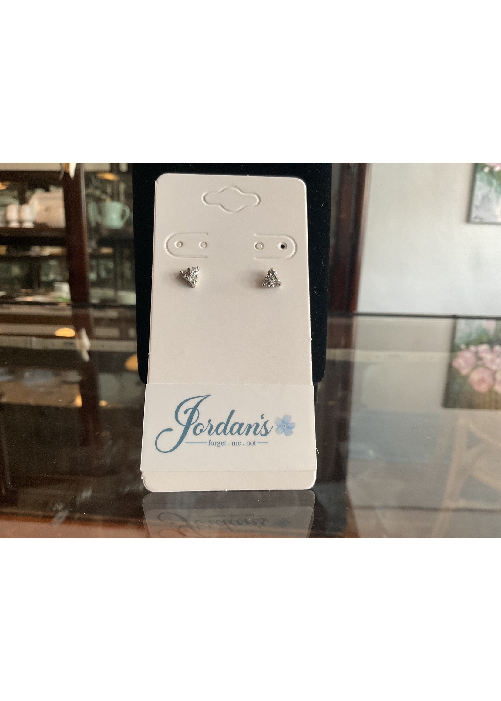 Jordans .5 cttw 3 stone Diamond Earrings 14K