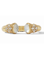 Julie Vos Monaco Cuff Gold Iridescent Clear Crystal