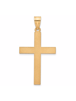 Jordans 14k Sandblasted Cross Pendant - no chain