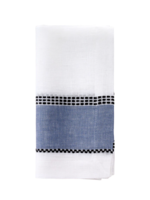 Bodrum Fine Linen Bluebell Whipstitch 21in Napkins Set of 4