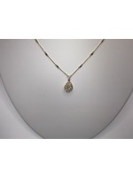 Jordans 14kg Pear Diamond Cluster Necklace on By the Yard Chain 14k