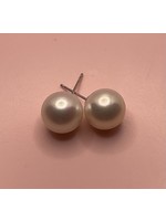 Jordans 9.5 MM Pearl Studs 18k White Gold