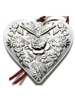 Jordans Estate Stieff Repousse Heart Ornament Sterling
