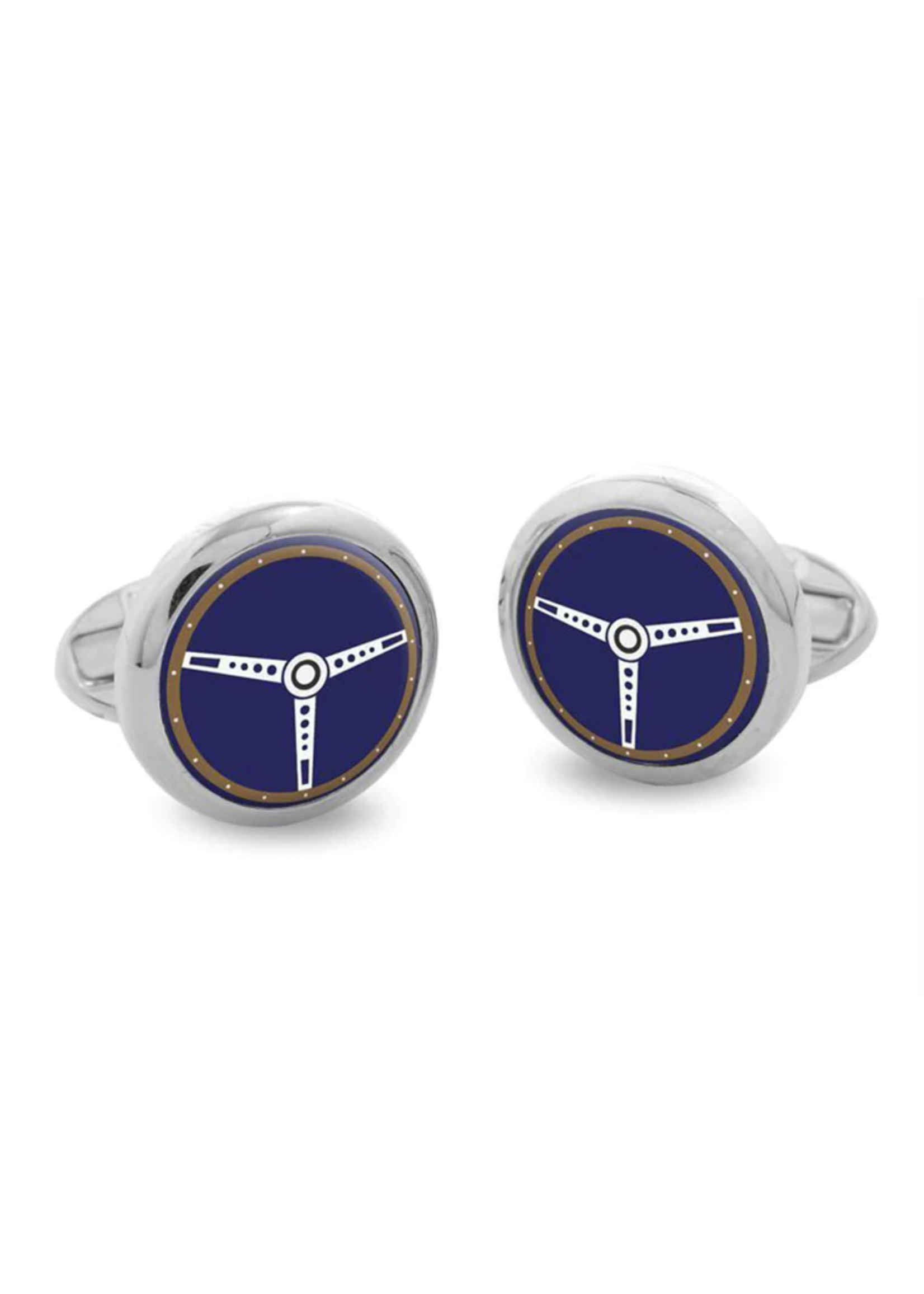 Halcyon Days Take Me Away Palladium White Cufflinks