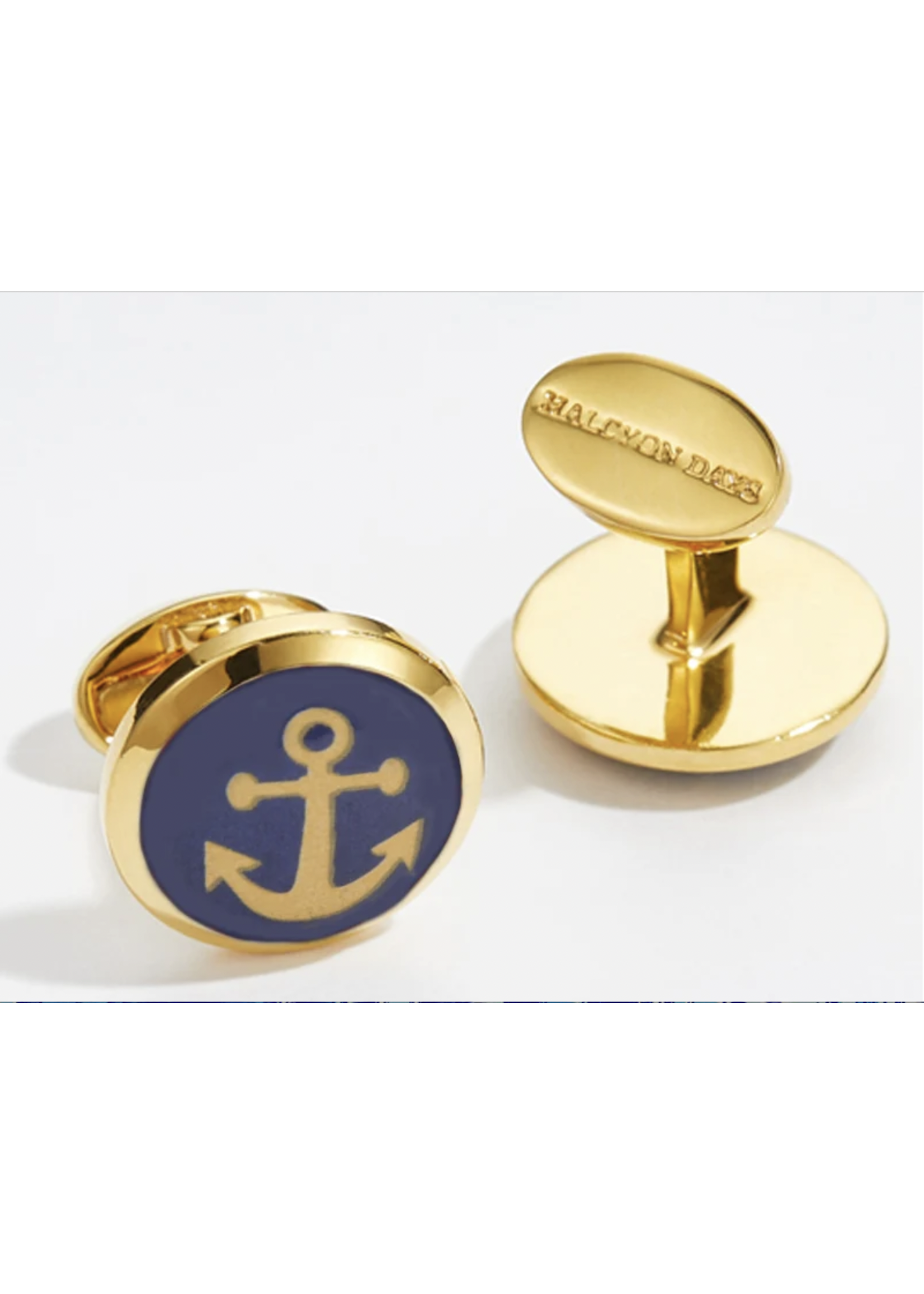 Halcyon Days Anchor Gold Cufflinks