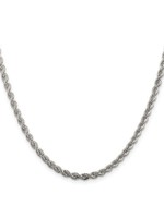 Jordans Solid Sterling 3mm Rope Chain 20"