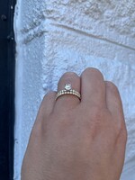 Jordans 18kg Bridal Diamond Ring .48ct center SI / H