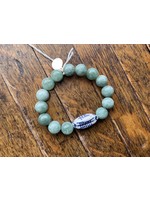 Wendy Perry Designs Chinoiserie and Aqua Bracelet with Sea Hued Stone and Porcelain