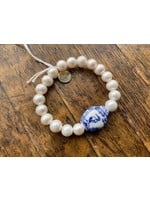 Wendy Perry Designs Pearl and Chinoiserie Bracelet