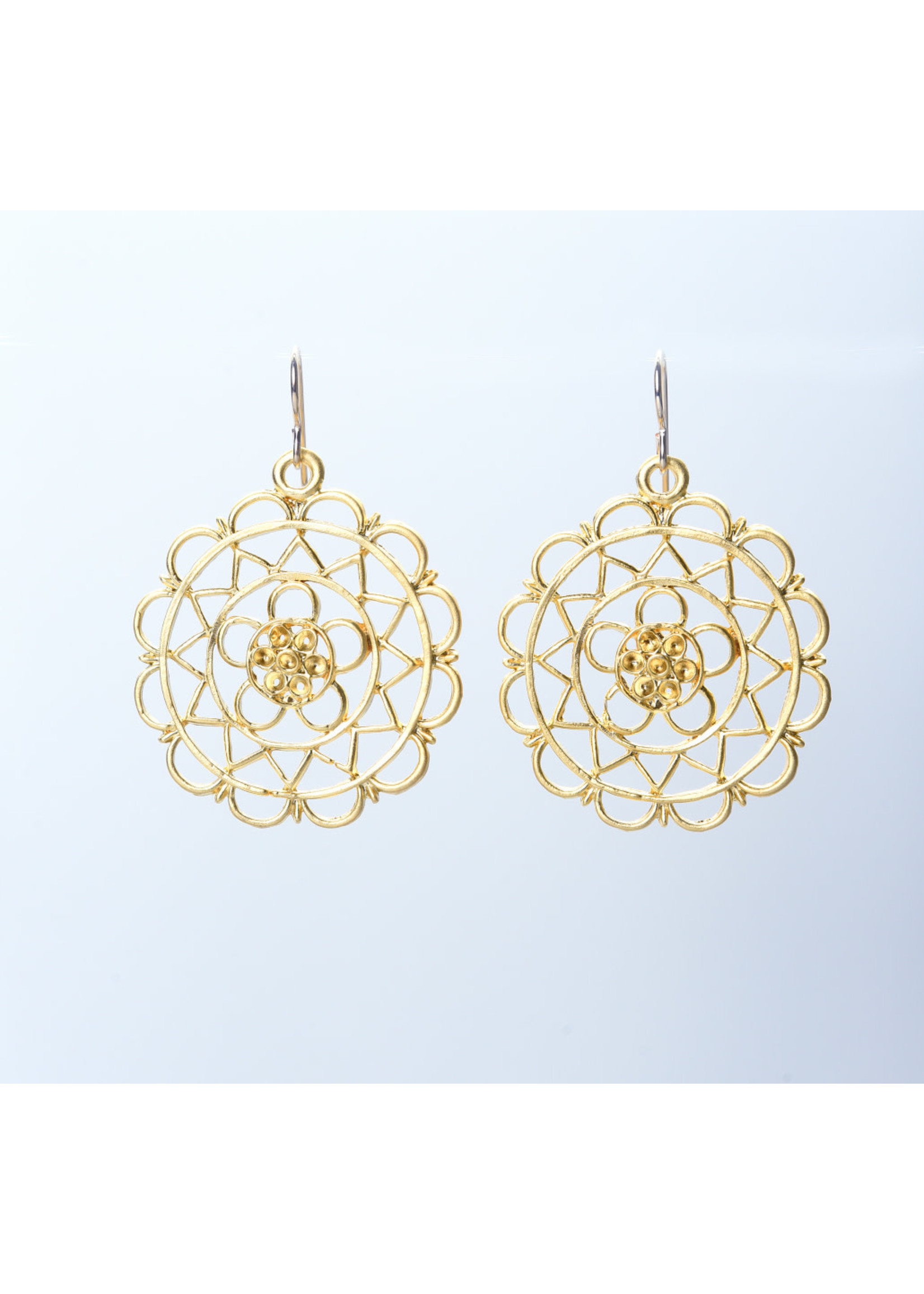 Wendy Perry Designs Dorsay Matte Gold Fill Earrings