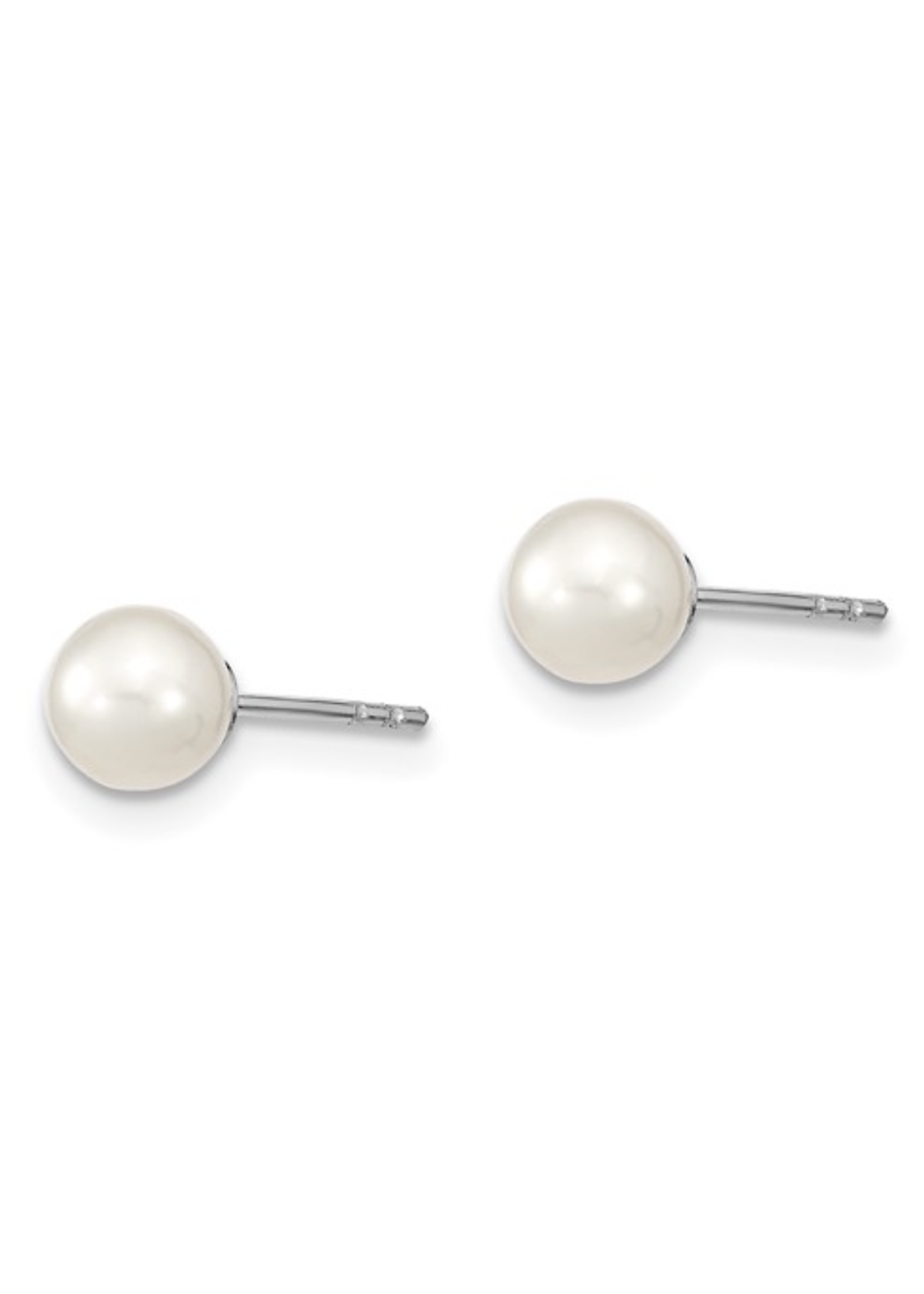 Jordans 6-7 mm FW Cult Pearl Stud in Sterling