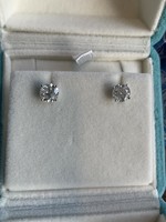 Jordans 2 carat Diamond Stud Earrings 14k White Gold