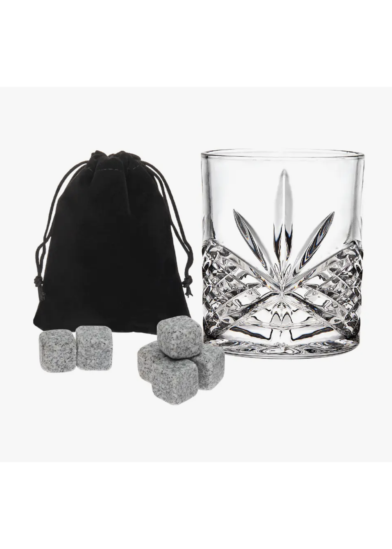 Godinger Dublin Gift Set Double Old Fashion and Stones