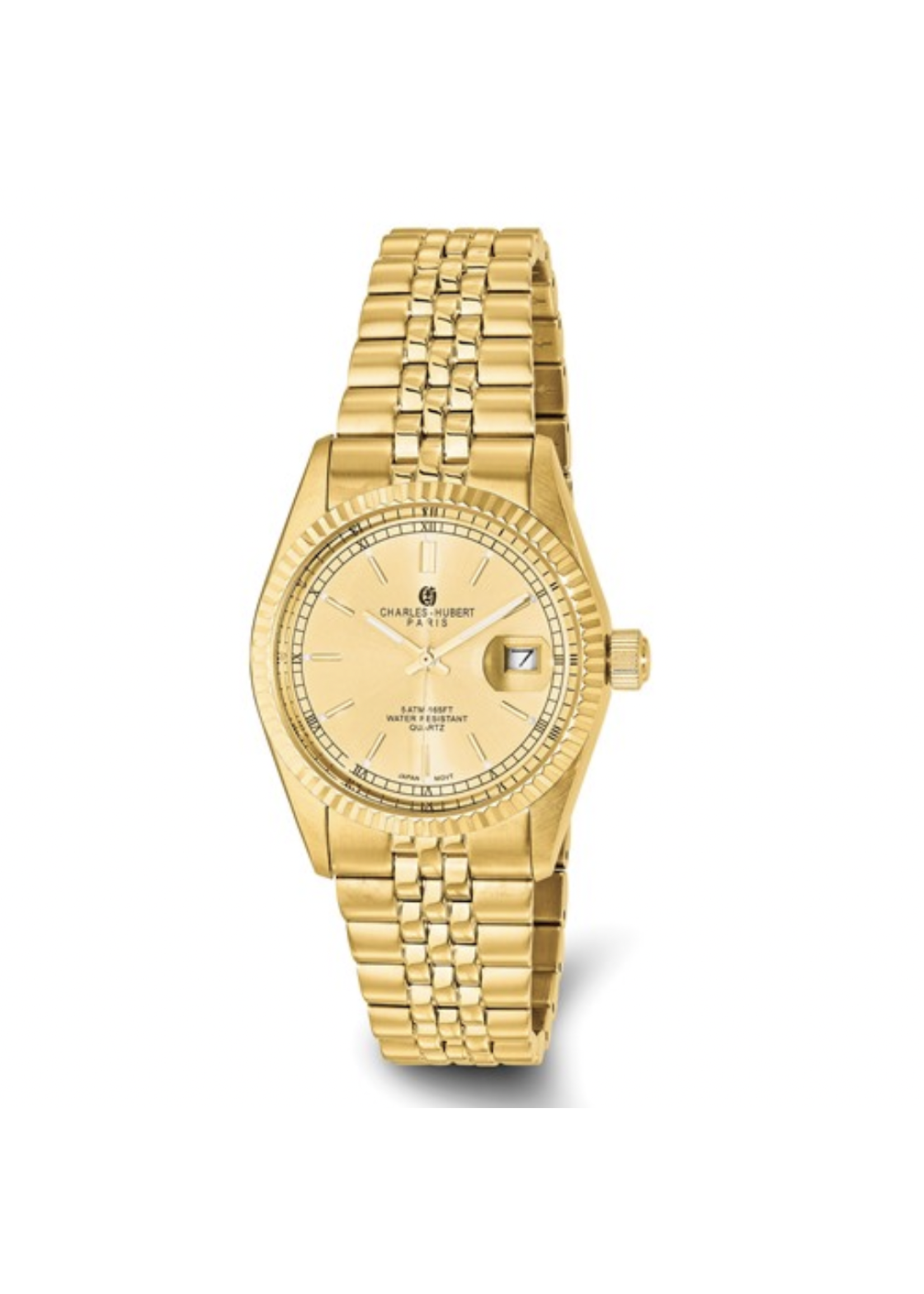 Charles Hubert Men's Gold Tone Dial Watch