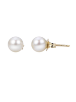 Jordans 3mm Gold Tone Surgical Steel Pearl Earring