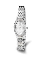 Charles Hubert Charles Hubert Ladies Crystal Bezel Watch - Silver