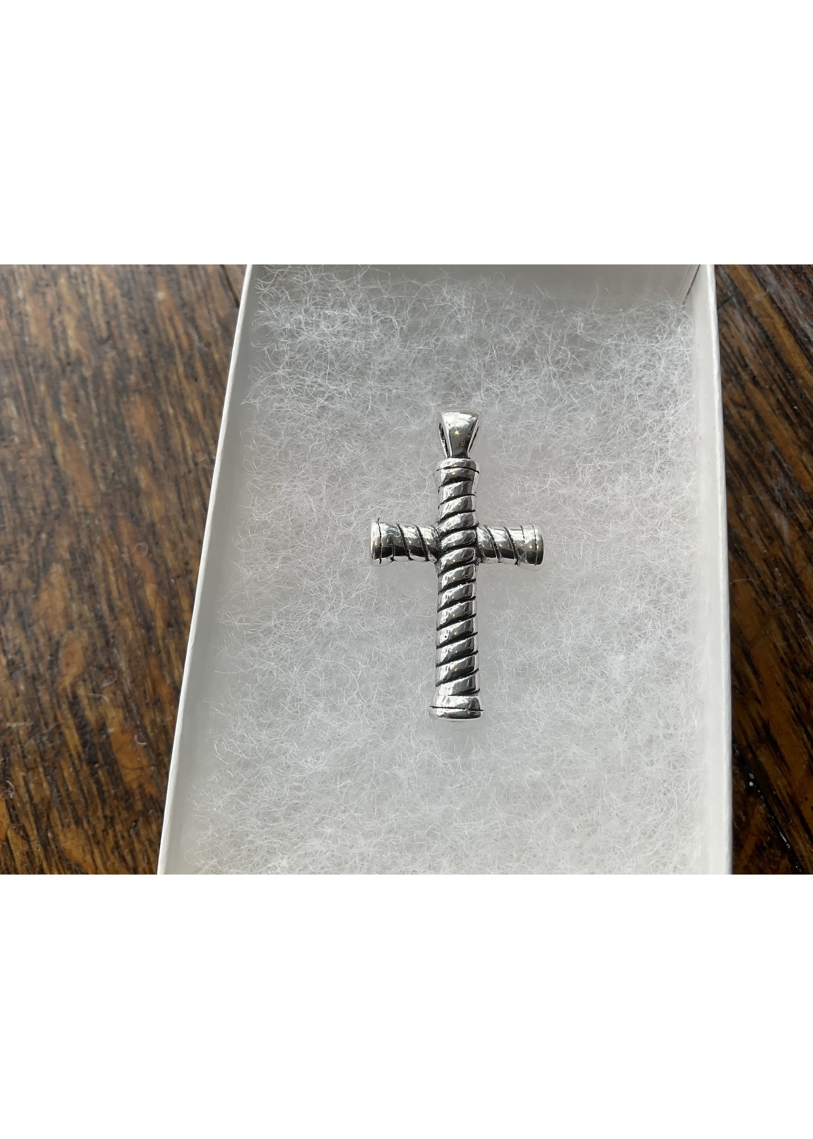 Jordans Sterling Twist Cross Charm