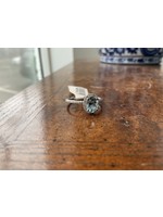 Jordans Aquamarine Halo Ring .78 ct with .25 cttw diamond 14kwg
