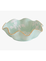 Jordans Chinoiserie Dreams Deep Scalloped Bowl with 22K Gold Sea Glass