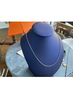 Jordans Adj 1.5mm 10k White Gold DC Cable Chain 16in-18in