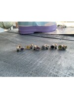 Jordans Halo CZ Birthstone Earring June