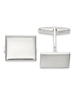 Jordans Sterling Silver Engraveable Rectangle Cuff Links