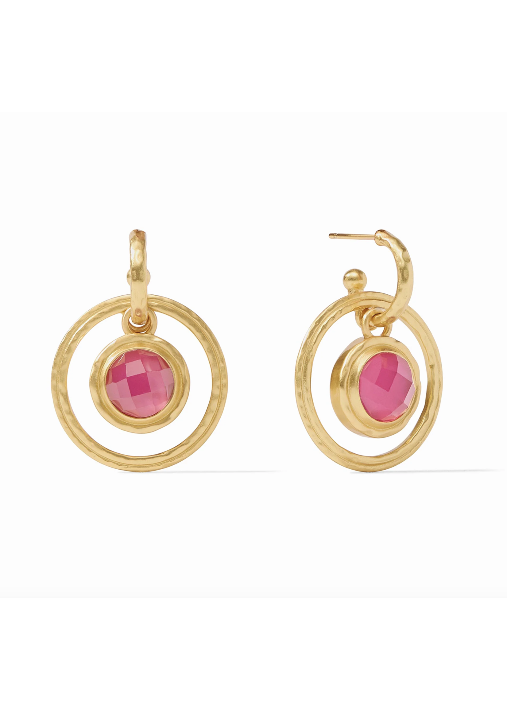 Julie Vos Astor 6 in 1 Charm Earring Iridescent Raspberry