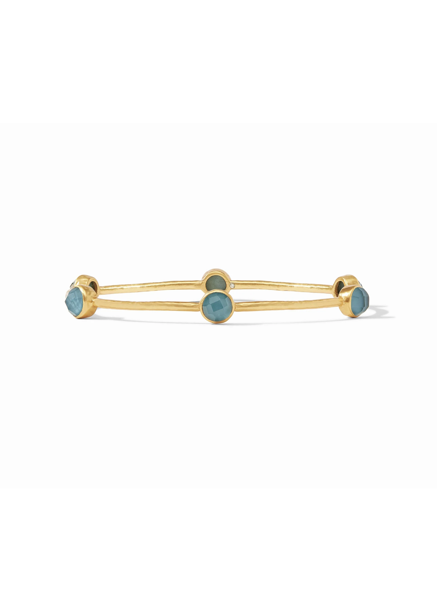 Julie Vos Milano Luxe Bangle Peacock Blue large